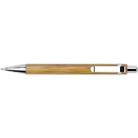 Push Button Bamboo Wood Ball Pen