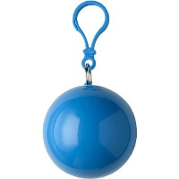 Pvc Rain Poncho In Plastic Ball In Pale Blue