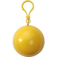 Pvc Rain Poncho In Plastic Ball In Yellow