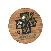 Real Wood Promotional Badge Engraved