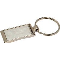 Rectangular Alloy Injection Keyring