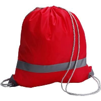 Reflective Backpack Rucksack In Red