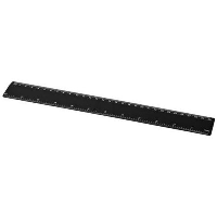 Renzo 30 Cm Plastic Ruler In Black Solid