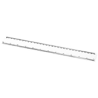 Renzo 30 Cm Plastic Ruler In White Solid