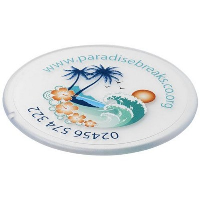 Renzo Round Plastic Coaster In Transparent Clear Transparent