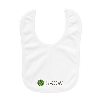 Robin Baby Bib In White