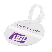 Round Bag Tag In White