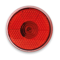 Round Flashing Red Led Light With Back Clip