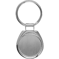 Round Metal Keyring In Silver