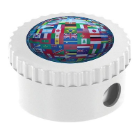 Round Pencil Sharpener In White