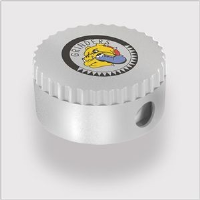 Round Recycled Pencil Sharpener In Silver
