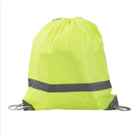 Safe Bag Drawstring Backpack Rucksack In Neon Fluorescent Yellow
