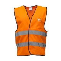 Safety First Safety Vest In Neon Fluorescent Orange