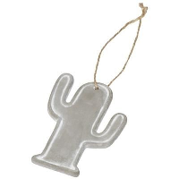 Seasonal Cactus Ornament In Grey