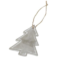 Seasonal Christmas Tree Ornament In Grey