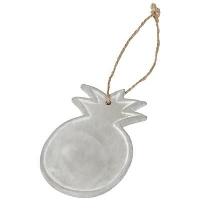 Seasonal Pineapple Ornament In Grey