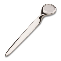 Silver Stainless Steel Metal Letter Opener With Round Engravable Top
