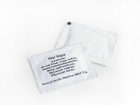 Single Wet Wipe In White