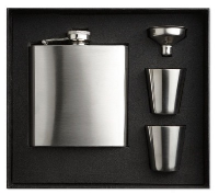 Slim Hip Flask In Silver