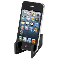 Slim Media Holder In Black Solid
