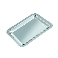 Small Metal Serving Tray In Silver