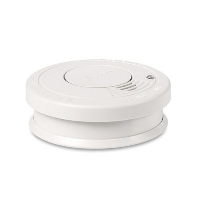 Smoke Detector In Plastic Casing With Red Operating Light