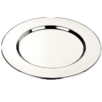 Smooth Silver Metal Tray