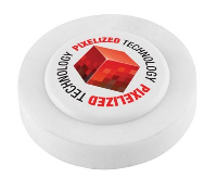 Snap Round Eraser In White
