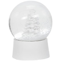 Snow Globe Shaker In White