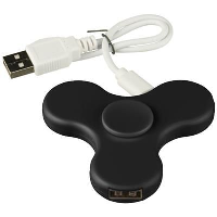 Spin-It Widget Usb Hub-Bk In Black Solid