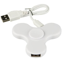 Spin-It Widget Usb Hub-Wh In White Solid