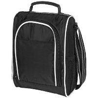 Sporty Thermal Insulated Lunch Cool Bag In Black Solid