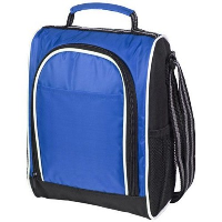 Sporty Thermal Insulated Lunch Cool Bag In Blue-Black Solid