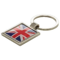 Square Alloy Injection Keyring