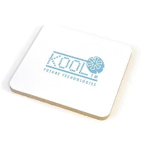 Square Colour Coaster In White
