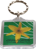 Square Plastic Keyring