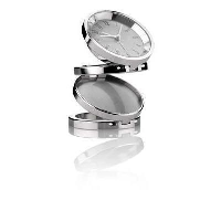Stack Metal Clock In Silver