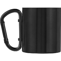 Stainless Steel Metal Double Walled Travel Mug In Black