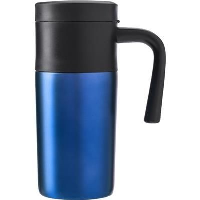Stainless Steel Metal Travel Mug In Cobalt Blue