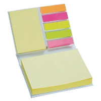 Sticky Notes Pad & Index Marker In White & Yellow