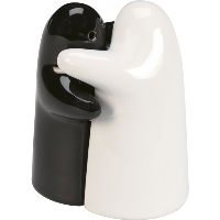 Stoneware Salt & Pepper Set In Black & White