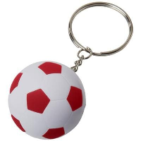 Striker Football Keyring Chain In White Solid-Red