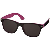 Sun Ray Sunglasses Black With Colour Pop In Pink-Black Solid