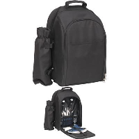 Sunshine 2 Person Picnic Backpack Rucksack In Black