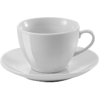 Super White Porcelain Cup And Saucer