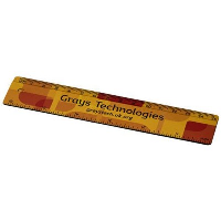 Terran 15 Cm Ruler From 100% Recycled Plastic In Black Solid