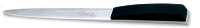Torino Metal Letter Opener In Shiny Silver With Black Rubber Trim