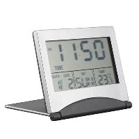 Travel Alarm Clock In Silver
