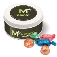 Treat Tin With Quality Street Chocolate In White