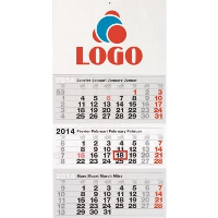 Tri Month Calendar In White
